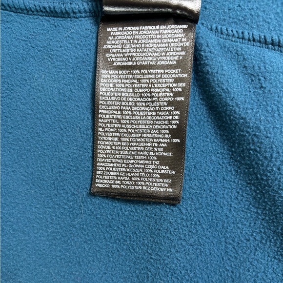 The North Face Mens Large Full Zip Fleece Jacket Blue Black Hiking Outdoor - Picture 7 of 9